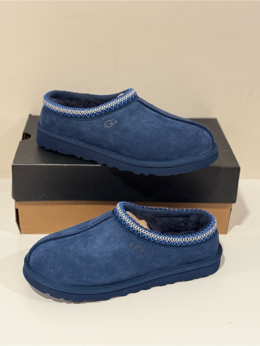 UGG Tasman slippers Womens size 7 Navy Blue New - Picture 2 of 10